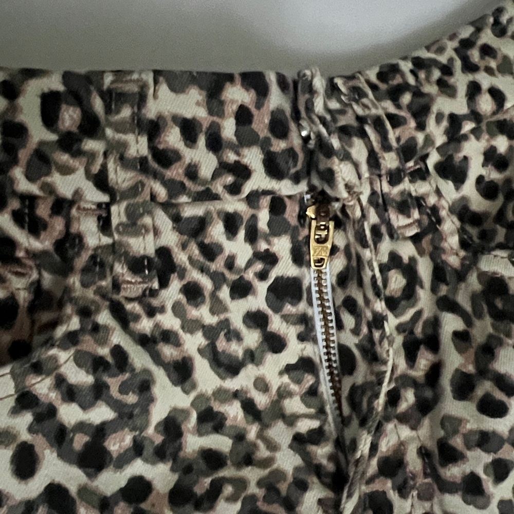 Jen 7 by 7 For All Mankind Leopard Pattern Cropped Jeans Ankle Skinny Size 2 - Picture 10 of 15